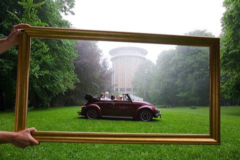 Auf dem Lousberg Aachen. Ein Parkbild der 1960er Jahre.